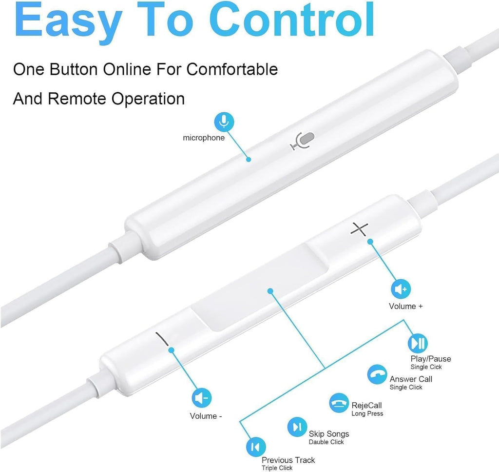 APPLE TYPE C Handfree handsfree compatible with IPhone 15 series , Iphone 16 series and all TYPE C Mobile Phones