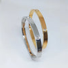 18K Gold Plated Stainless Steel Bracelet for women | Openable Crystal Zircon Bracelet | Latest Stylish Cuff Bangle | Love Friendship Couple Wedding Gifts for Women Mother Sister Wife | Anti Tarnish Jewellery