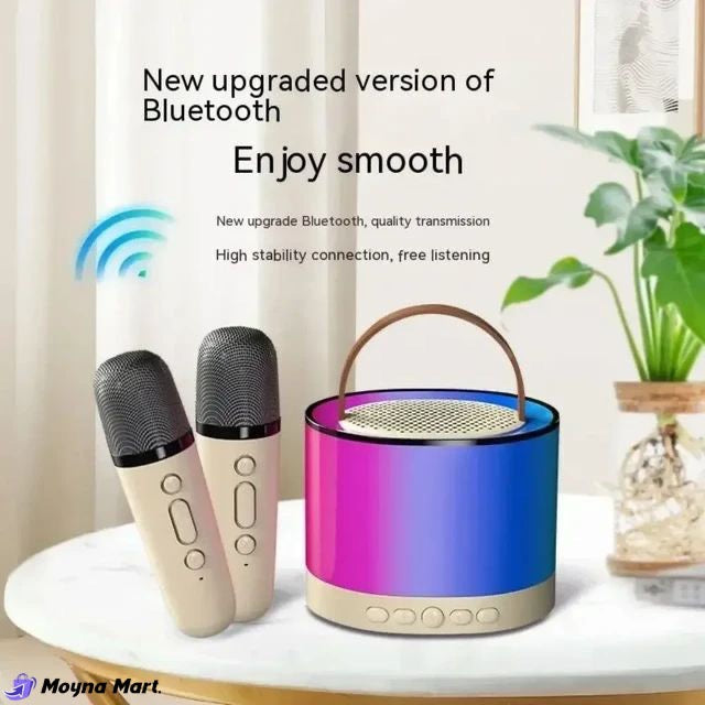 k52Smart Portable Speaker  with 2 Wireless Microphone with 2 Mic for Kids, with Wireless Mics, 4-12 Years Old Girls & Boys Birthday Gifts, mehfil, Party & Kids Gifts