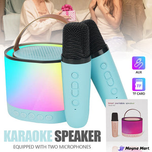 k52Smart Portable Speaker  with 2 Wireless Microphone with 2 Mic for Kids, with Wireless Mics, 4-12 Years Old Girls & Boys Birthday Gifts, mehfil, Party & Kids Gifts
