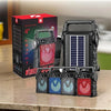 KTS 1706 Portable Solar Rechargeable Bluetooth Speaker With LED Torch Light USB Memory Card Supported Loud & Clear HiFi Sound Woofer Speake